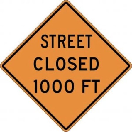 Accuform RIGID CONSTRUCT ION SIGN STREET CLOSED FRK394DP